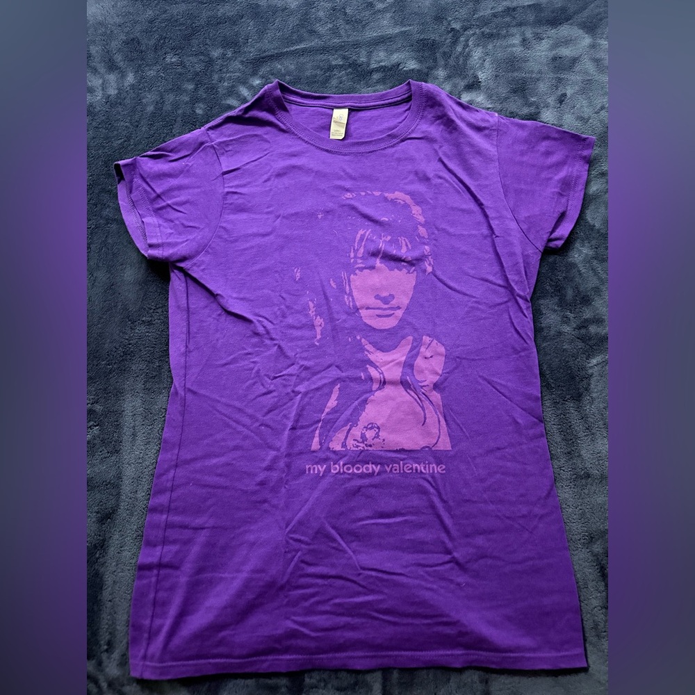 MY BLOODY VALENTINE MBV  PURPLE  OFFICIAL SHIRT SHOEGAZE RARE SIZE Large Ladies